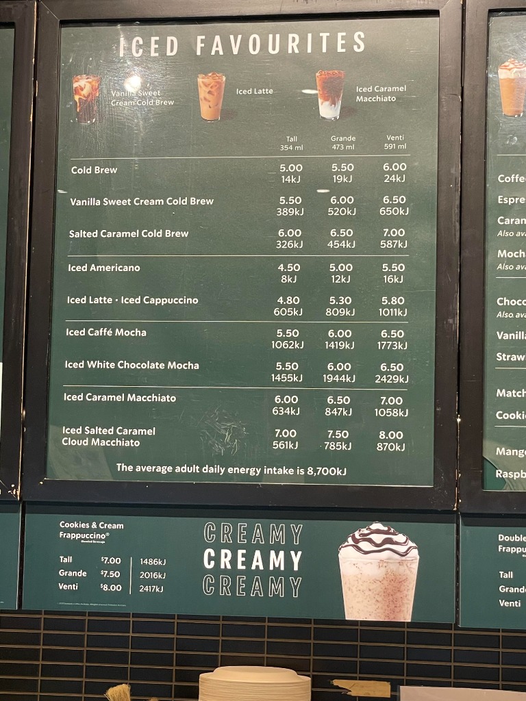 Starbucks Menu Prices 2026
